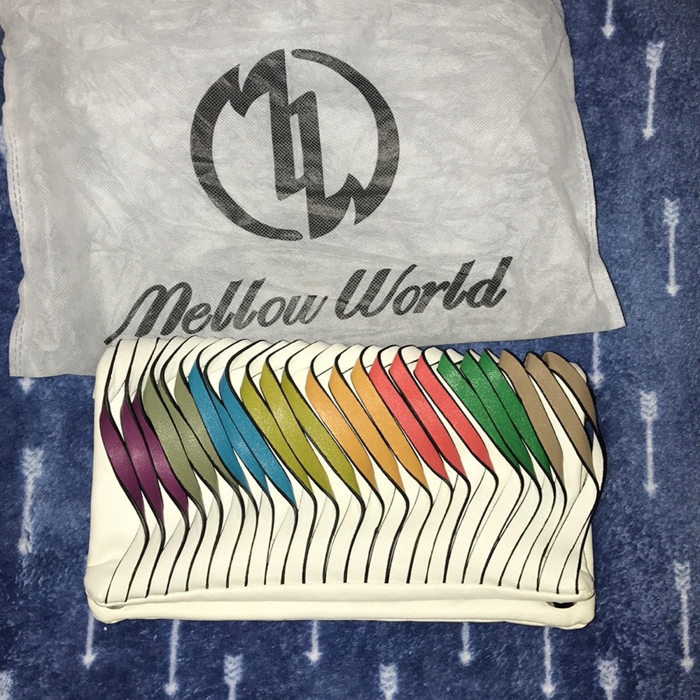 Mellow world rainbow clutch bag
